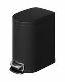 GarveeHome 1.6 Gal Step-On Trash Can, Stainless Steel Small Bathroom Garbage Bin with Soft Close Lid