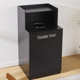 Restaurant Trash Can Cabinet, Commercial Trash Cans 32 Gallon Wooden Trash Can and Garbage Receptacle, Black