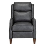 KISLOT Faux Leather Pushback Recliner Chair with Rivet Trim, Vintage Manual Accent Armchair