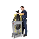 POGHDBXA Trash Can, 60L Trash Can Waste Bin with Venting Channels, Gray