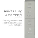 4-Drawer Metal Letter Width Vertical Filing Cabinet in Gray, Lockable, Sturdy Steel Construction
