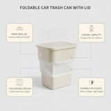 Collapsible Car Trash Can with Lid, 1.06 Gallon Foldable Auto Garbage Bin