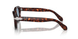 Persol Woman Sunglasses Havana Frame, Blue Lenses, 50MM