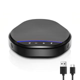 Ynoonvon Conference Speakerphone with 360° Voice Pickup, AI Noise Reduction & Echo Cancellation, USB Plug and Play Desktop Microphone Speaker