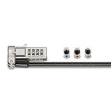Universal 3-in-1 Combination Laptop Lock - Preset - Carbon Steel, Plastic - 6 ft - for Notebook