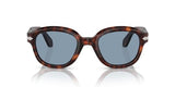 Persol Woman Sunglasses Havana Frame, Blue Lenses, 50MM