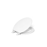 KOHLER 20455-0 Ridgewood Round Soft Close Toilet Seat, Quiet Close, Wood Toilet Seat, Home Essentials, White