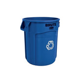 Rubbermaid Commercial Products BRUTE Heavy-Duty Round Trash/Garbage Can, 20-Gallon, Blue, Outdoor Waste Container