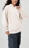 ODODOS Women's Modal Soft Oversized Hoodies Long Sleeve Hooded Sweatshirts Pullover Top with Kangaroo Pocket, Ivory, X-Small
