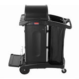 Rubbermaid Commercial High Security Housekeeping Janitorial Cart with Wheels, Yellow Vinyl Bag