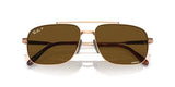 Ray-Ban RB8096 Michael Titanium Rectangular Sunglasses