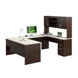 Hutch, and Keyboard Tray, Executive Workstation for Home or Professional Office, 65 Inches