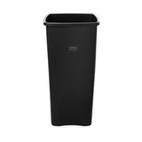 Rubbermaid Commercial Products Untouchable Square Trash/Garbage Can, 23-Gallon, Black, Wastebasket