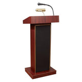 Pemberly Row Sound Lectern with Wireless Handheld Microphone, 40W Amplified Podium with Lamp