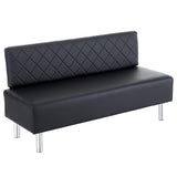 OmySalon Waiting Room Bench with Back, 58.6’’ Office Guest Chair Upholstered Reception Seating