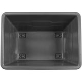 ReadySpace Commercial 16 Bushel Utility Cart with Steel Base, Poly Box Basket Truck, Laundry Cart, and Rolling Trash Bin