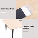 Loomie 8FT Conference Table, 94.49" L x 47.24" W x 29.53" H Meeting Seminar Table with Grommet, Large Boat Shaped Computer Desk, Boardroom Desk for Office Meeting