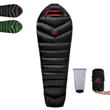 BUERTS Down Sleeping Bag for Adult Backpacking Trips, 620FP, Cold Weather Sleeping Bag, 20°F, 40°F, 60°F. Mummy-Style for Hiking, Camping, and Mountaineering. Compact .(26℉ to 41℉, Black)