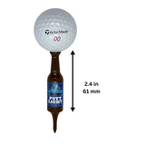 Putt Light Beer Bottle Golf Tee - Unbreakable and Recyclable Plastic Tee 6 Pack - Golf Gift for Men - Bachelor Party