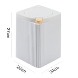 YUANQING Trash Can Press Lid Garbage Container Bedroom Toilet Office Kitchen Dustbin Desktop Waste Bins