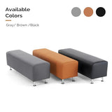 OmySalon Waiting Room Bench Seating Faux Leather, 53.9’’ Office Guest Chair Reception Chair