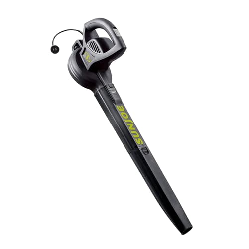 Sun Joe Electric All Purpose Leaf Blower with 6 Amp Motor and 155 MPH Air Speed, Black