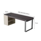 zhongxlla Standing Desk, Modern Home Office Desk Smoky Color Finish