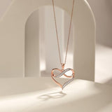 Natural Diamond Single Heart Infinity Pendant For Women