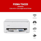 Wireless Color Inkjet Printer for Duplex Printing, White – Cost Efficient Home Printer with Copier/Scanner