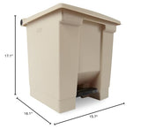 Rubbermaid Commercial Products Legacy Step-On Trash/Garbage Can/Bin, 8 Gallon, Beige, for Doctor's Office/Hospitals/Healthcare Rubbermaid Commercial Products