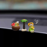 RCAGCAT Miniature Cat Figurines for Office, Funny Frog Sculpture for Car Rearview Mirror, Desk Computer Decor for Home Garden Decoration