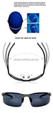 ANDOILT Mens Sports Polarized Sunglasses UV Protection Sunglasses for Men Fishing Driving Gray Frame Gray Lens