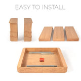 AH AXIOS HMOE 47 in-105 in Extendable Wood Dining Room Table for 4-8 People