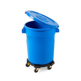 PRO&Family 15 Pack 20 Gallon Blue Round Commercial Trash Can with Lid