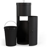 Wipex Matte Black Wipe Dispenser Stand with Trash Bin