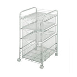 Safco Onyx Rolling File Cart with Large File Drawer and 2 Supply Drawers, Fits Letter-Size Hanging Folders