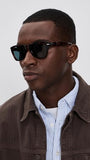 Persol Men's 0PO8001S Sunglasses, Transparent Brn Red Havana/Blue, One Size
