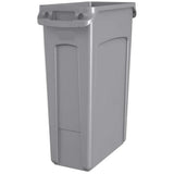 POGHDBXA Trash Can, 60L Trash Can Waste Bin with Venting Channels, Gray