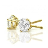 14k Gold GRA Moissanite & IGI Lab Grown Diamond Earrings