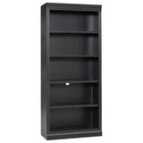 83.4" Tall Bookcase with LED Light, 5-Tier Wood Bookshelves with Adjustable Storage Shelves for Living Room Home Office