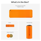 FLEXTAILGEAR Ultralight Backpacking Sleeping Pad with 5.6 R-Value, Insulated Camping Pad, 4 in Thick 77 in Long Inflatable Sleeping Mat, 19.6 oz Lightweight Compact Pad for Backpacking & Hiking