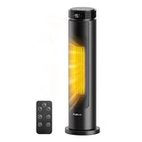 FLANUR Space Heaters for Indoor Use Large Room, 1500W Portable Electric Heater with Remote, 5 Modes, Safety Protection & Child Lock, 12H Timer, Oscillation Heater for Bedroom Home Office Black 1Pack