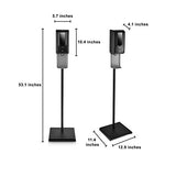 Luxton Automatic Hand Sanitizer Dispenser - Sanitizing Station, Steel Floor Stand, Drip Catcher Dish - Touchless Auto Sensor