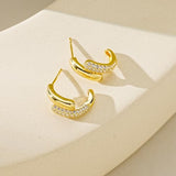 YOIHUR Gold Studs Earrings for Women Dainty Cubic Zirconia Flat Back Earrings 14K Plated Hypoallergenic Lightweight Minimalist Gold Earrings Jewelry Gifts for Women