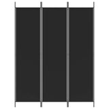 Zexlorith 3-Panel Room Divider, Folding Fabric Privacy Screen, Black