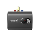 Ranein 2.5 Gallons Electric Mini Tank Water Heater, 120V, Instant Hot Water for Point of Use, Easy Installation, Compact Under Sink Design, Floor Mounting, Idea for Daily Use of Kitchen and Bathroom