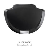 simplehuman 50 Liter / 13 Gallon Semi-Round Kitchen Step Trash Can with Secure Slide Lock