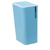YUANQING Kitchen Cabinet Door Hanging Trash Can with Lid Wall-Mounted Waste Baskets Push-Top Water-Proof Rubbish Bin(Blue)