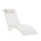 Compsia Pool Lounge Chairs Outdoor，Aquawave Lounge Chair, HDPS Long Pool Chairs for in Pools, Weighted All Weather Tanning Chair with Headrest for Outside Beach Patio Sun Bathing Hotel, White