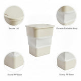 Collapsible Car Trash Can with Lid, 1.06 Gallon Foldable Auto Garbage Bin